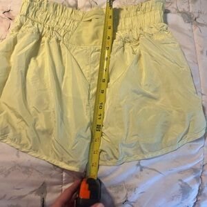 Free People Light Yellow Athletic Shorts size S/m